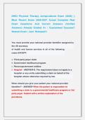 OHIO Physical Therapy Jurisprudence Exam &lpar;2026&rpar; &vert;&vert; &NewLine;Most Recent Exam 2026-2027 Actual Complete Real &NewLine;Exam Questions And Correct Answers &lpar;Verified &NewLine;Answers&rpar; Already Graded A&plus; &vert; Guaranteed Success&excl;&excl; &NewLine;Newest Exam &vert; Just  Released&excl;&excl;