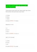 HESI Math Exam with Questions and Verified Answers