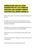 AMERICAN RED CROSS BLS FINAL&NewLine;EXAMINATION TEST 2026 COMPLETE&NewLine;QUESTIONS AND ANSWERS VERIFIED&NewLine;SOLUTIONS FULL REVIEW GRADED A&plus;