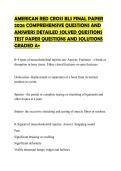 AMERICAN RED CROSS BLS FINAL PAPER&NewLine;2026 COMPREHENSIVE QUESTIONS AND&NewLine;ANSWERS DETAILED SOLVED QUESTIONS&NewLine;TEST PAPER QUESTIONS AND SOLUTIONS&NewLine;GRADED A&plus;