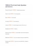 MDRAO Work book Study Questions and Answers