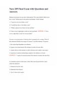 Nurs 209 Final Exam with Questions and Answers