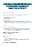 AMH 2010 - FINAL PRACTICE&NewLine;EXAMINATION 2026 QUESTIONS&NewLine;WITH ANSWERS GRADED A&plus;&NewLine;