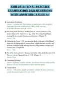 AMH 2010 - FINAL PRACTICE&NewLine;EXAMINATION 2026 QUESTIONS&NewLine;WITH ANSWERS GRADED A&plus;&NewLine;