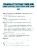 AML &lpar;CE&rpar; ACTUAL EXAM PAPER 2026&NewLine;QUESTIONS WITH ANSWERS GRADED&NewLine;A&plus;