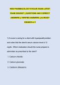 HESI PHARMACOLOGY EVOLVE EXAM LATEST &NewLine;EXAM 2026&sol;2027 &vert;&vert; QUESTIONS AND CORRECT &NewLine;ANSWERS &vert;&vert; VERIFIED ANSWERS &vert;&vert; ALREADY &NewLine;GRADED A&plus;&excl;&excl;