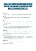 AML &lpar;CE&rpar; COMPREHENSIVE STUDY&NewLine;GUIDE 2026 FULL QUESTIONS AND&NewLine;SOLUTIONS GRADED A&plus;
