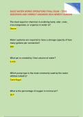BASIC WATER WORKS OPERATIONS FINAL EXAM &ndash; TCEQ &NewLine;QUESTIONS AND CORRECT ANSWERS 2026 NEWEST VERSION