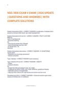 NSG 3600 EXAM 4 EXAM &vert; 2026 UPDATE&NewLine;&vert; QUESTIONS AND ANSWERS &vert; WITH&NewLine;COMPLETE SOLUTIONS