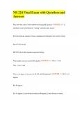 NR 224 Final Exam with Questions and Answers