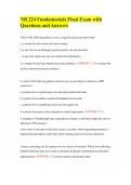 NR 224 Fundamentals Final Exam with Questions and Answers