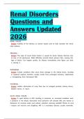 renal disorders latest 2026 &vert; 2027 package deal Questions and Answers All Verified