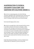 AN INTRODUCTION TO PHYSICAL&NewLine;GEOGRAPHY EXAM SCRIPT 2026&NewLine;QUESTIONS WITH SOLUTIONS GRADED A&plus;