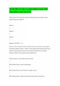 NUR 2811 Evolve Leadership Exam with Questions and Answers