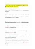 NUR 2811 Evolve Leadership Exam with Questions and Answers