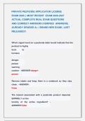 PRIVATE PESTICIDE APPLICATOR LICENSE               &NewLine;EXAM 2026 &vert;&vert; MOST RECENT  EXAM 2026-2027 &NewLine;ACTUAL COMPLETE REAL EXAM QUESTIONS                &NewLine;AND CORRECT ANSWERS &lpar;VERIFIED  ANSWERS&rpar; &NewLine;ALREADY GRADED A&plus; &vert; BRAND NEW EXAM &vert; JUST &NewLine;RELEASED&excl;&excl;