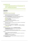 Samenvatting klinische gezondheidspsychologie in de geneeskunde