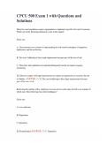 CPCU 500 Exam 1 with Questions and Solutions