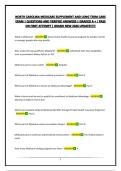 NORTH CAROLINA MEDICARE SUPPLEMENT AND LONG TERM CARE EXAM &vert; QUESTIONS AND VERIFIED ANSWERS &vert; GRADED A &plus; &vert; PASS ON FIRST ATTEMPT &vert; BRAND NEW 2026 UPDATE&excl;&excl;&excl;&excl;&excl;