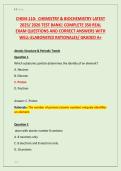 CHEM-110&colon;  CHEMISTRY & BIOCHEMISTRY LATEST &NewLine;2025&sol; 2026 TEST BANK&vert; COMPLETE 350 REAL &NewLine;EXAM QUESTIONS AND CORRECT ANSWERS WITH &NewLine;WELL-ELABORATED RATIONALES&sol; GRADED A&plus;