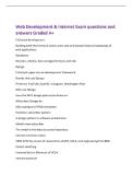 Web Development & Internet Exam questions and&NewLine;answers Graded A&plus;