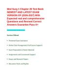 Med Surg 1 Chapter 28 Test Bank NEWEST AND LATEST EXAM VERSION OF &lpar;2026-2027&rpar; With Expected real and comprehensive Questions and Revised Correct Answers Guarantee Pass A&plus;&period;