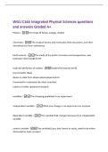 WGU C165 Integrated Physical Sciences questions&NewLine;and answers Graded A&plus;