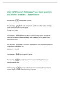 WGU C172 Network Topologies&sol;Types Exam questions&NewLine;and answers Graded A&plus;&vert; 2026 Updated