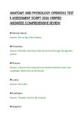 ANATOMY AND PHYSIOLOGY OPENSTAX TEST&NewLine;II ASSESSMENT SCRIPT 2026 VERIFIED&NewLine;ANSWERS COMPREHENSIVE REVIEW