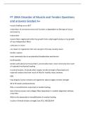 PT 204A Disorder of Muscle and Tendon Questions&NewLine;and answers Graded A&plus;