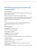 PY305 Medical Psychology Exam Questions and&NewLine;answers Graded A&plus;