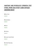 ANATOMY AND PHYSIOLOGY OPENSTAX TEST&NewLine;II FINAL PAPER 2026 STUDY GUIDE DETAILED&NewLine;ANSWERS READY