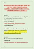 NR-325&colon; ADULT HEALTH II EXAM LATEST 2026&sol; 2027 &NewLine;TEST BANK&vert; COMPLETE 350 REAL EXAM &NewLine;QUESTIONS AND CORRECT ANSWERS WITH WELL&NewLine;ELABORATED RATIONALES&sol; GRADED A&plus;