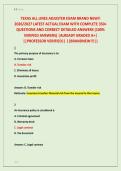 TEXAS ALL LINES ADJUSTER EXAM BRAND NEW&excl;&excl; &NewLine;2026&sol;2027 LATEST ACTUAL EXAM WITH COMPLETE 350&plus; &NewLine;QUESTIONS AND CORRECT DETAILED ANSWERS &lpar;100&percnt; &NewLine;VERIFIED ANSWERS&rpar; &vert;ALREADY GRADED A&plus;&vert; &NewLine;&vert;&vert;PROFESSOR VERIFIED&vert;&vert; &vert;&vert;BRANDNEW&excl;&excl;&excl;&vert;&vert; 