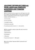 ANATOMY PHYSIOLOGY BIOS 251&NewLine;WEEK 3 QUIZ 2026 COMPLETE&NewLine;QUESTIONS AND VERIFIED&NewLine;ANSWERS&NewLine;