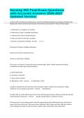 Nursing 252 Final Exam Questions with Accurate Answers 2026-2027 Updated Version&period;