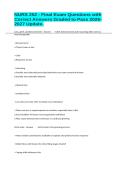 NURS 252 - Final Exam Questions with Correct Answers Graded to Pass 2026-2027 Update&period;&NewLine;&NewLine;