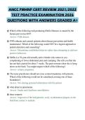 ANCC PMHNP CERT REVIEW 2021&sol;2022&NewLine;TEST PRACTICE EXAMINATION 2026&NewLine;QUESTIONS WITH ANSWERS GRADED A&plus;