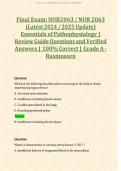 NUR2063 Essentials of Pathophysiology Final Exam Test Bank &lpar;Latest 2024&sol;2025 Update&rpar;
