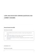 LAWS 2601 Exam Review  WITH CORRECT&sol;ACCURATE ANSWERS