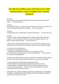 NYC DOC Peace Officer Exam with All Correct & 100&percnt; Verified Answers &vert;Actual Complete Exam &vert;Already Graded A&plus;