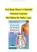 Test Bank Moore's Clinically Oriented Anatomy 9th Edition Dalley Agur