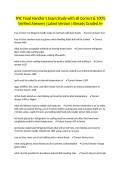 NYC Food Handler's Exam Study with all Correct & 100&percnt; Verified Answers &vert;Latest Version &vert;Already Graded A&plus;