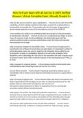 New York Law Exam with all Correct & 100&percnt; Verified Answers &vert;Actual Complete Exam &vert;Already Graded A&plus;