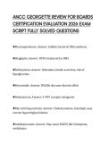 ANCC GEORGETTE REVIEW FOR BOARDS&NewLine;CERTIFICATION EVALUATION 2026 EXAM&NewLine;SCRIPT FULLY SOLVED QUESTIONS&NewLine;
