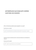 Anthropology Quiz Questions Ch 1&comma; 2&comma; 3&comma; 4&comma; 9&comma; 13&comma; 11&comma; 12&comma; 16&comma; 8&comma; and 10 WITH CORRECT&sol;ACCURATE ANSWERS 