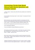 Florida State Board Cosmetology Clinical Exam Complete Bundle &vert; Licensing Review &vert; Verified Questions and Answers
