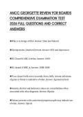 ANCC GEORGETTE REVIEW FOR BOARDS&NewLine;COMPREHENSIVE EXAMINATION TEST&NewLine;2026 FULL QUESTIONS AND CORRECT&NewLine;ANSWERS&NewLine;