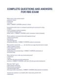 COMPLETE RBS EXAM QUESTIONS AND ANSWERS &vert; RESPONSIBLE BEVERAGE SERVICE CERTIFICATION STUDY GUIDE WITH VERIFIED SOLUTIONS 2026&sol;2027