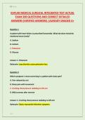 KAPLAN MEDICAL SURGICAL INTEGRATED TEST ACTUAL &NewLine;EXAM 200 QUESTIONS AND CORRECT DETAILED &NewLine;ANSWERS &lpar;VERIFIED ANSWERS&rpar; &vert;ALREADY GRADED A&plus; 